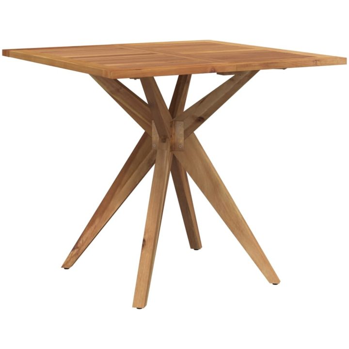 Trädgårdsbord kvadratiskt massivt akaciaträ vidaXL 85 x 85 x 75 cm – bild 2