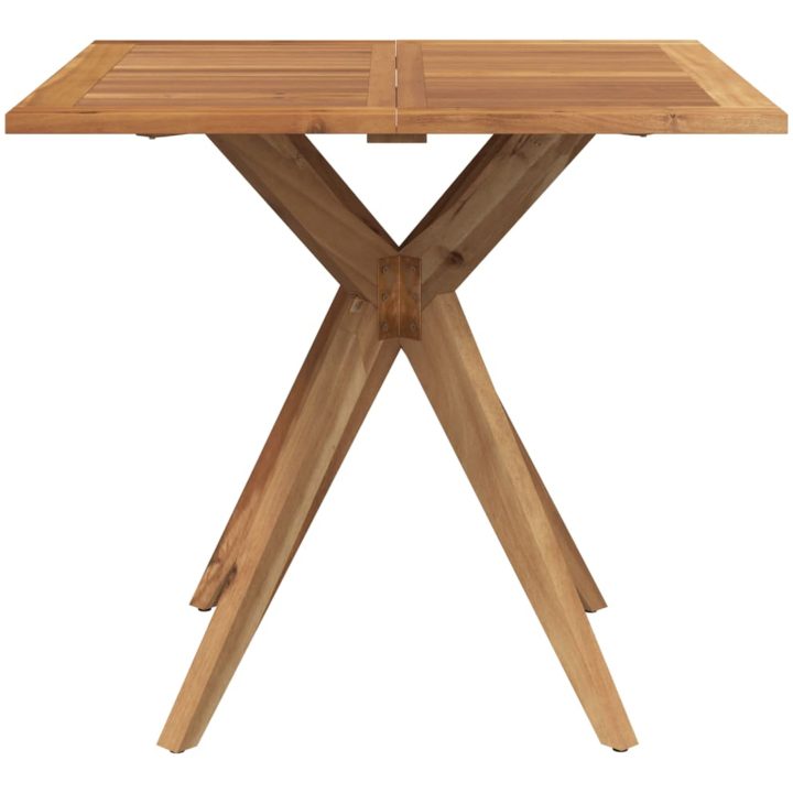 Trädgårdsbord kvadratiskt massivt akaciaträ vidaXL 85 x 85 x 75 cm – bild 3
