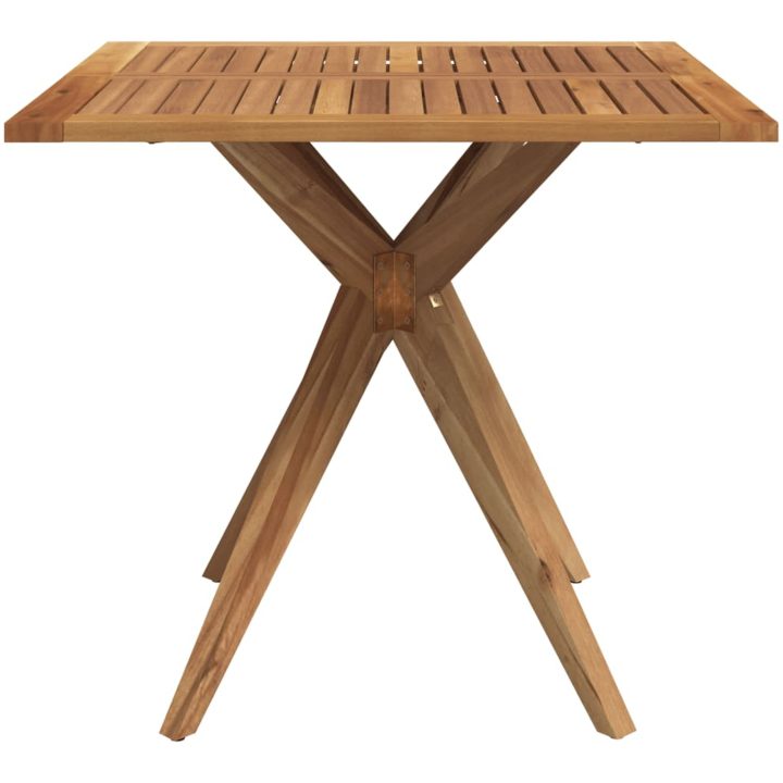 Trädgårdsbord kvadratiskt massivt akaciaträ vidaXL 85 x 85 x 75 cm – bild 4