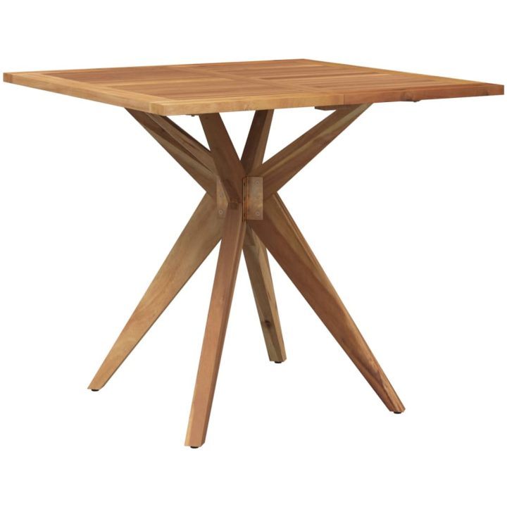 Trädgårdsbord kvadratiskt massivt akaciaträ vidaXL 85 x 85 x 75 cm – bild 5