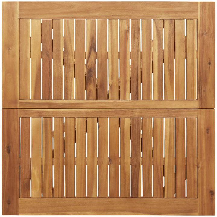 Trädgårdsbord kvadratiskt massivt akaciaträ vidaXL 85 x 85 x 75 cm – bild 6