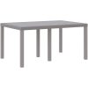 Trädgårdsbord Ljusgrå 150x100x73 cm Poly Rattan vidaXL Medium – miniatyr 2