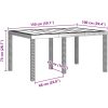 Trädgårdsbord Ljusgrå 150x100x73 cm Poly Rattan vidaXL Medium – miniatyr 11