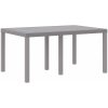 Trädgårdsbord Ljusgrå 150x100x73 cm Poly Rattan vidaXL Medium – miniatyr 4