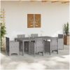 Trädgårdsbord ljusgrå 200x100x73 cm konstrotting vidaXL Stor – miniatyr 3