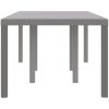 Trädgårdsbord ljusgrå 200x100x73 cm konstrotting vidaXL Stor – miniatyr 6