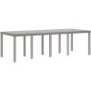 Trädgårdsbord ljusgrå 250x100x73 cm konstrotting vidaXL Stor – miniatyr 2