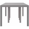Trädgårdsbord ljusgrå 250x100x73 cm konstrotting vidaXL Stor – miniatyr 5