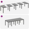 Trädgårdsbord Ljusgrå 250x100x73 cm Poly Rattan vidaXL Stor – miniatyr 10