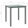 Trädgårdsbord ljusgrå aluminium och glas vidaXL 80 x 80 x 74 cm – miniatyr 5