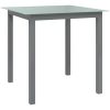 Trädgårdsbord ljusgrå aluminium och glas vidaXL 80 x 80 x 74 cm – miniatyr 1