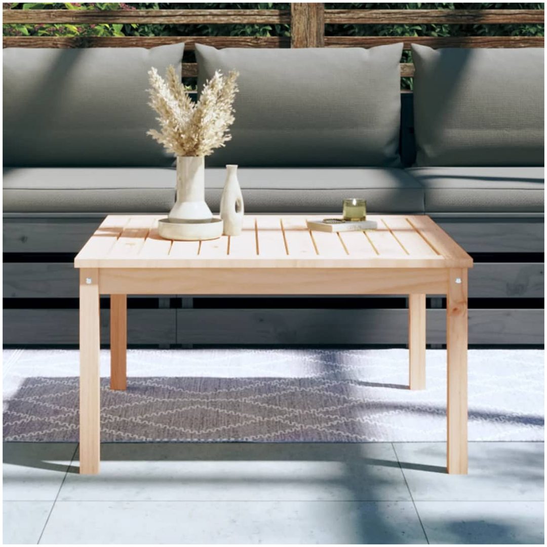 Trädgårdsbord massiv furu vidaXL 82.5 x 82.5 x 45 cm – bild 3