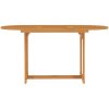 Trädgårdsbord massiv teak vidaXL 150 x 90 x 75 cm – miniatyr 2
