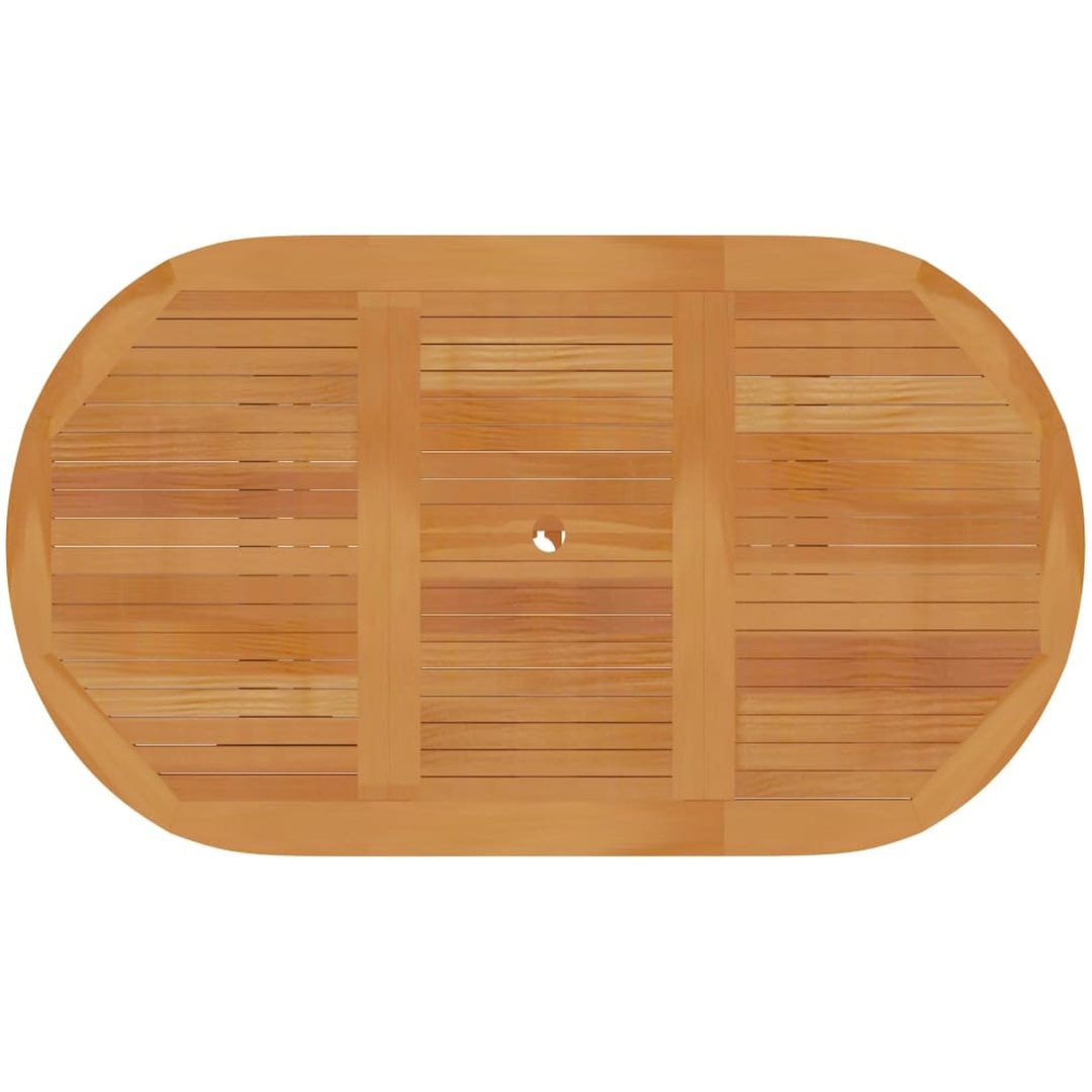 Trädgårdsbord massiv teak vidaXL 150 x 90 x 75 cm – bild 4