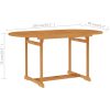 Trädgårdsbord massiv teak vidaXL 150 x 90 x 75 cm – miniatyr 6