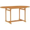 Trädgårdsbord massiv teak vidaXL 150 x 90 x 75 cm – miniatyr 1