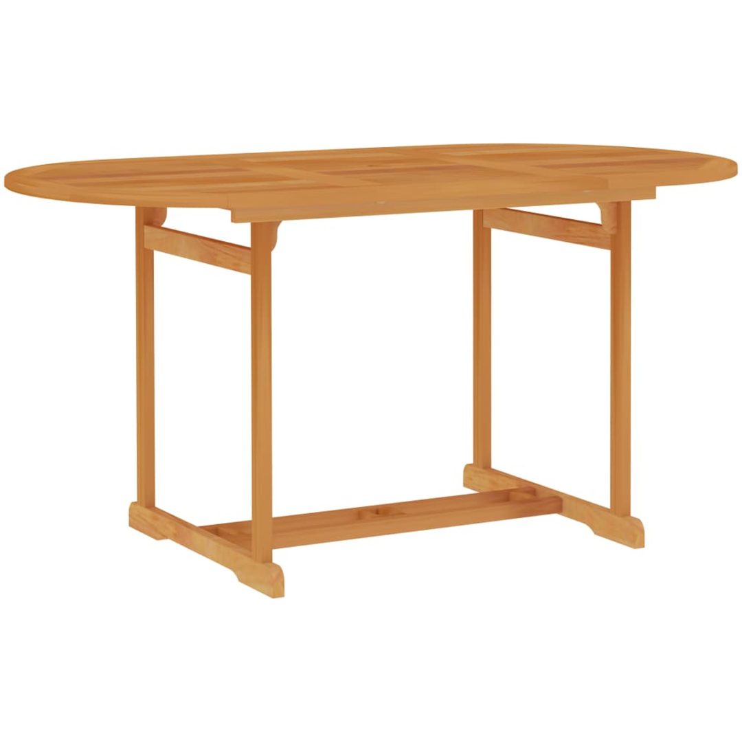 Trädgårdsbord massiv teak vidaXL 150 x 90 x 75 cm