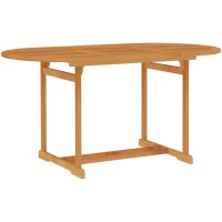 Trädgårdsbord massiv teak vidaXL