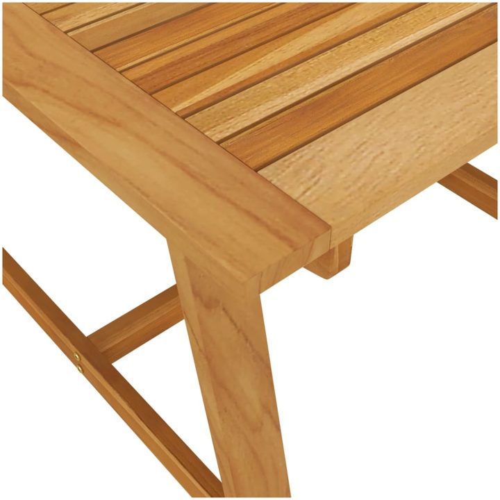 Trädgårdsbord massivt akaciaträ vidaXL 88 x 88 x 74 cm – bild 5
