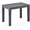 Trädgårdsbord med 2 bänkar plast antracit vidaXL – miniatyr 11