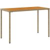 Trädgårdsbord med akaciaträ beige 115x54x74 cm konstrotting vidaXL – miniatyr 6