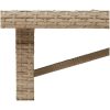 Trädgårdsbord med akaciaträ beige 190x80x74 cm konstrotting vidaXL – miniatyr 9