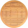Trädgårdsbord med akaciaträ grå ⌀110x71 cm konstrotting vidaXL – miniatyr 8