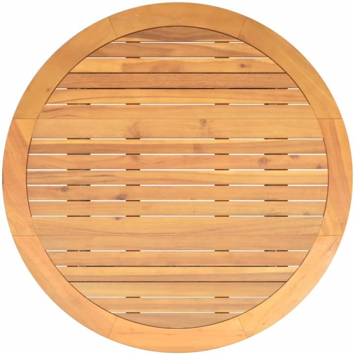 Trädgårdsbord med akaciaträ grå ⌀110x71 cm konstrotting vidaXL – bild 8