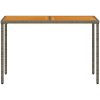 Trädgårdsbord med akaciaträ grå 115x54x74 cm konstrotting vidaXL – miniatyr 4
