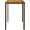 Trädgårdsbord med akaciaträ grå 115x54x74 cm konstrotting vidaXL – miniatyr 5