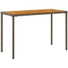 Trädgårdsbord med akaciaträ grå 115x54x74 cm konstrotting vidaXL – miniatyr 6