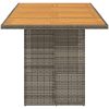 Trädgårdsbord med akaciaträ grå 190x80x74 cm konstrotting vidaXL – miniatyr 4