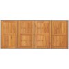 Trädgårdsbord med akaciaträ grå 190x80x74 cm konstrotting vidaXL – miniatyr 7