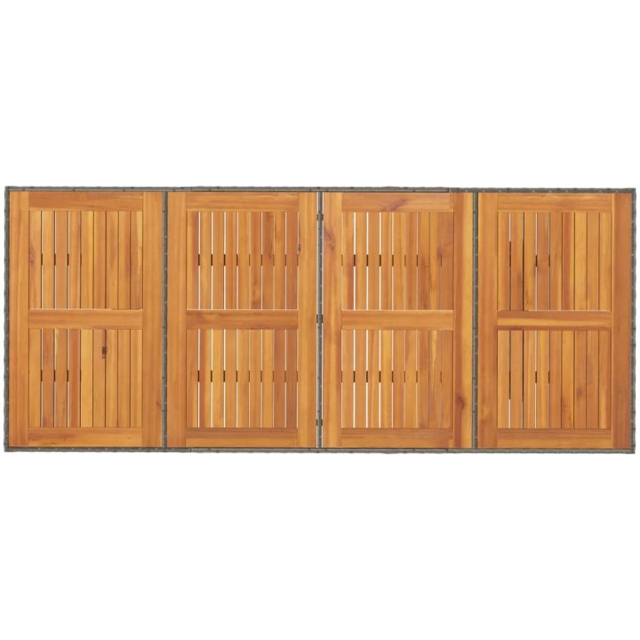 Trädgårdsbord med akaciaträ grå 190x80x74 cm konstrotting vidaXL – bild 7