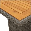 Trädgårdsbord med akaciaträ grå 190x80x74 cm konstrotting vidaXL – miniatyr 8