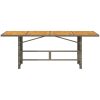 Trädgårdsbord med akaciaträ grå 190x80x75 cm konstrotting vidaXL – miniatyr 4