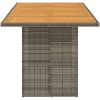 Trädgårdsbord med akaciaträ grå 190x80x75 cm konstrotting vidaXL – miniatyr 5