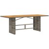 Trädgårdsbord med akaciaträ grå 190x80x75 cm konstrotting vidaXL – miniatyr 6