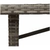 Trädgårdsbord med akaciaträ grå 190x80x75 cm konstrotting vidaXL – miniatyr 9