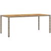 Trädgårdsbord med akaciaträ grå 190x90x75 cm konstrotting vidaXL – miniatyr 2