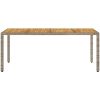 Trädgårdsbord med akaciaträ grå 190x90x75 cm konstrotting vidaXL – miniatyr 4