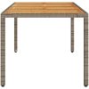 Trädgårdsbord med akaciaträ grå 190x90x75 cm konstrotting vidaXL – miniatyr 5