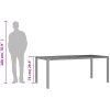 Trädgårdsbord med akaciaträ grå 190x90x75 cm konstrotting vidaXL – miniatyr 10
