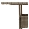 Trädgårdsbord med akaciaträ grå 80x80x75 cm konstrotting vidaXL – miniatyr 9