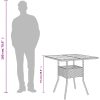 Trädgårdsbord med akaciaträ grå 80x80x75 cm konstrotting vidaXL – miniatyr 10