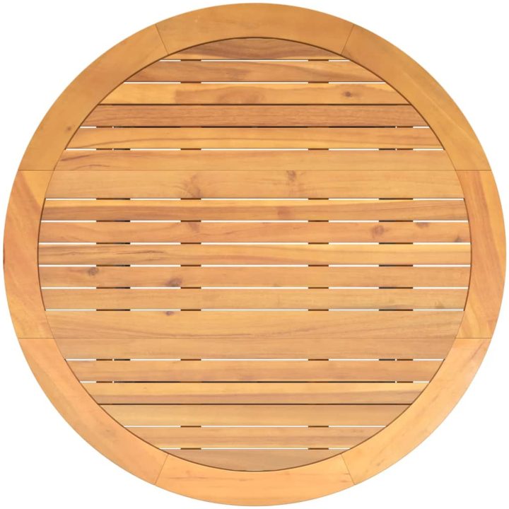 Trädgårdsbord med akaciaträ svart ⌀110x71 cm konstrotting vidaXL – bild 9