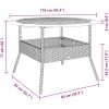 Trädgårdsbord med akaciaträ svart ⌀110x71 cm konstrotting vidaXL – miniatyr 10