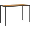 Trädgårdsbord med akaciaträ svart 115x54x74 cm konstrotting vidaXL – miniatyr 2