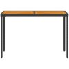 Trädgårdsbord med akaciaträ svart 115x54x74 cm konstrotting vidaXL – miniatyr 4