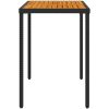 Trädgårdsbord med akaciaträ svart 115x54x74 cm konstrotting vidaXL – miniatyr 5